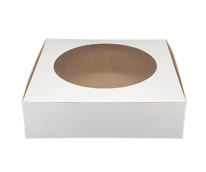 White Cake Box 9x9x2.5 Pie Box