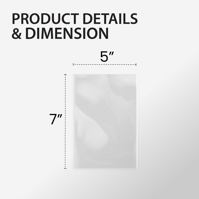 5x7 Plastic Bags P.E. 2.5 mil