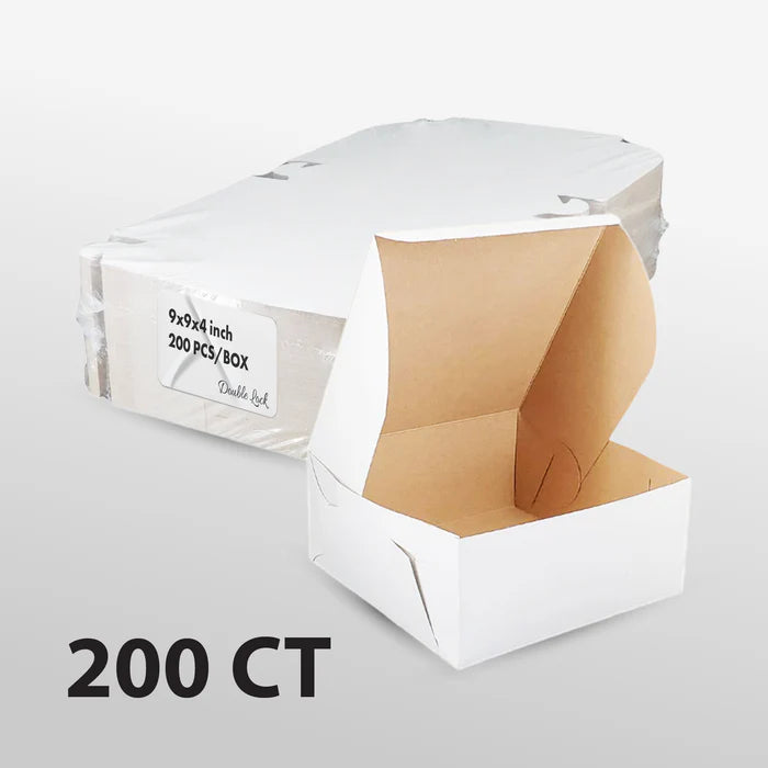 White Cake Box 9x9x4