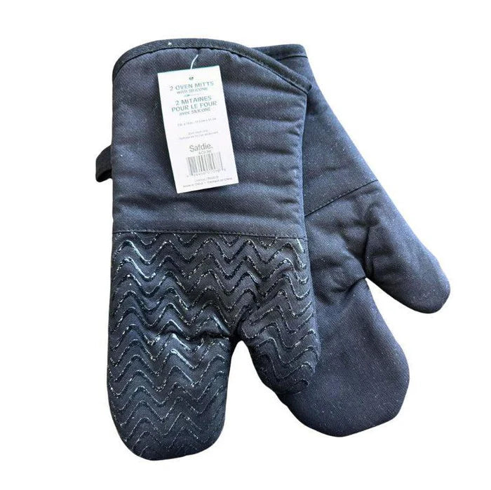 CLR - S&CO - Oven Mitts - Silicone Printed Black (1 PAIR) - DISCONTINUED